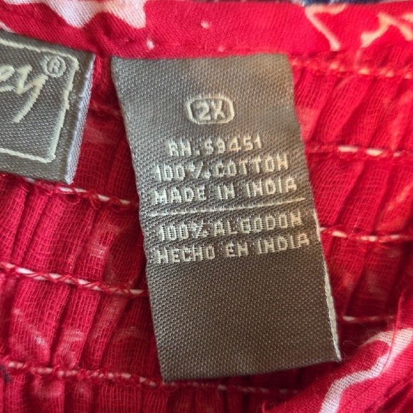 Vintage Jane Ashley Red & White Dress Size 2X - Picture 8 of 9